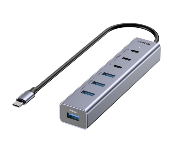 Unitek Hub USB-C 3x USB-C 10Gbps 4x USB-A 5 Gbps - 1455235 - zdjęcie